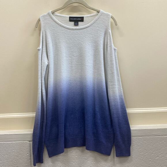 Coleen Lopez women’s size Small ombré cold shoulder sweater - Picture 1 of 6